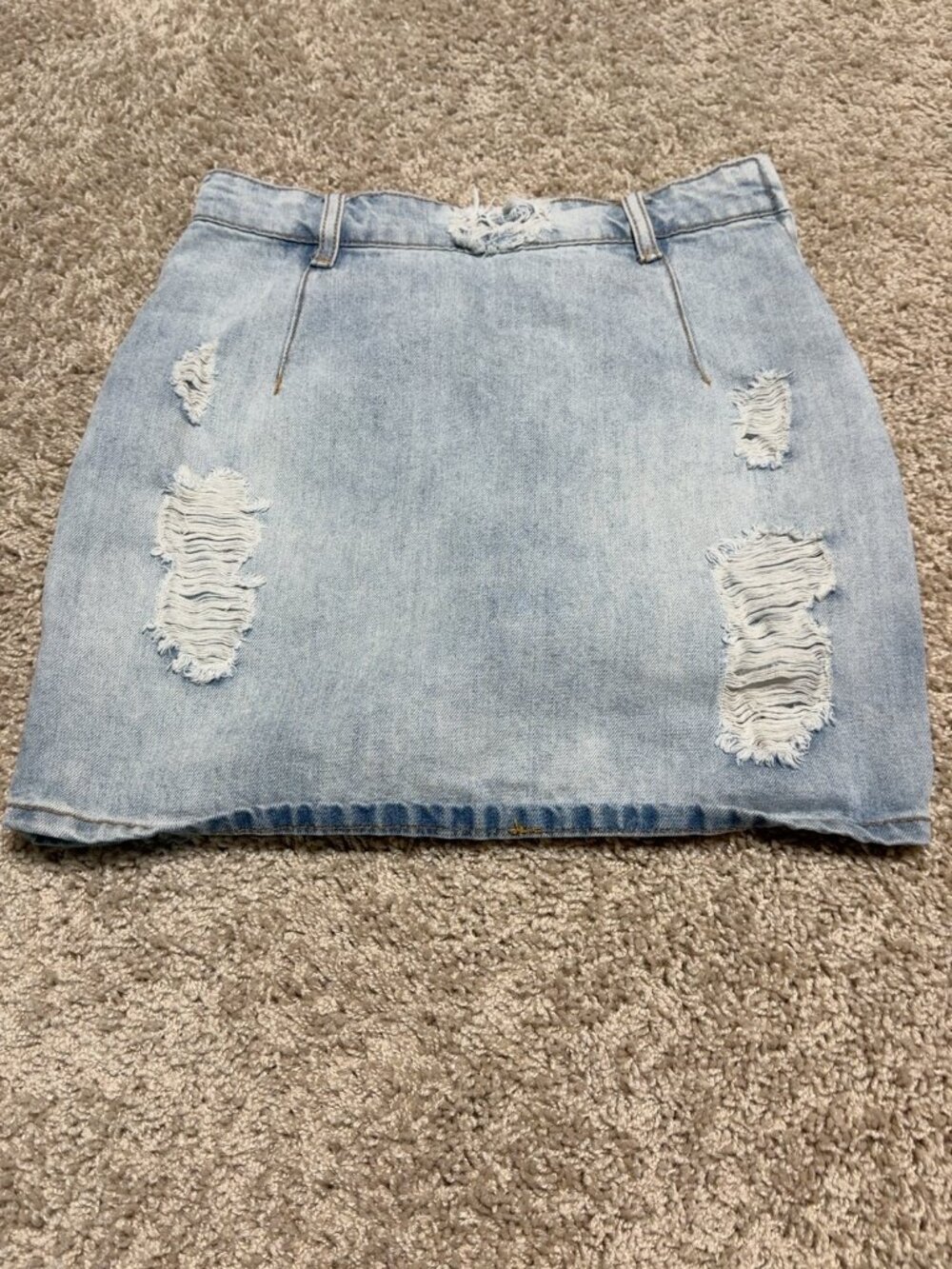 JLUXLABEL Denim Mini Skirt